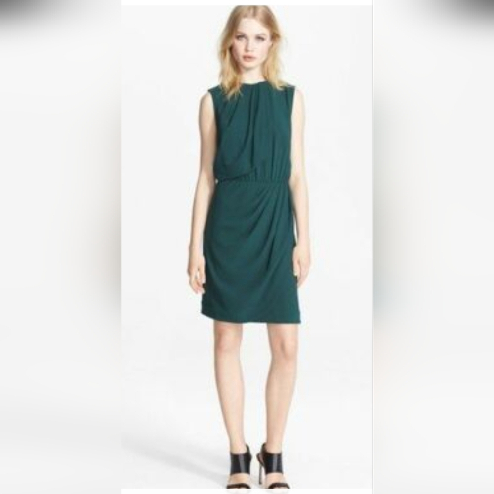 L'agence Dark Green Mini Dress